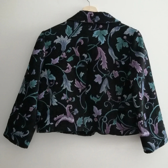 Marc by Marc Jacobs Corduroy Tapestry Crop Blazer Jacket Floral Jacquard Medium - Picture 4 of 16